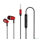 Perfeo наушники внутриканальные c микрофоном TIE красные с черным