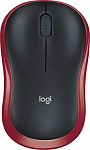 1874178 Мышь Logitech M185 черный/красный оптическая (1000dpi) беспроводная USB1.1 для ноутбука (2but)