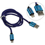 1672600 Defender USB кабель ACH01-03T PRO USB2.0 Синий, AM-LightningM, 1m, 2.1A (87811)