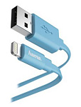 1081787 Кабель Hama Flat 00173646 USB (m)-Lightning (m) 1.2м синий плоский