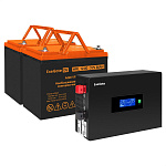 297439 Комплект ИБП EX295994RUS + батарея 80Aч EX285654RUS 2шт (инвертор, синус, для котла, PF=1, настенный) ExeGate IdealSine SR-1500.LCD.2SH <1500VA/1500W,