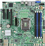 1000425155 Серверная системная плата Intel® Server Board S1200SPSR LGA1151, Intel® Xeon® E3-1200 v5/v6, Intel® C232, 4x DDR4 ECC UDIMM Up to 64 GB, 2xPCI-E