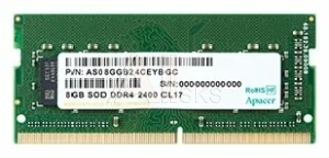 AS08GGB24CEYBGH Apacer DDR4 8GB 2400MHz SO-DIMM (PC4-19200) CL17 1.2V (Retail) 1024*8 (AS08GGB24CEYBGH/ES.08G2T.GFH)