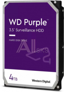 1522079 Жесткий диск WD SATA-III 4Tb WD40PURZ Surveillance Purple (5400rpm) 64Mb 3.5"