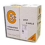 637031 Кабель информационный Lanmaster LAN-5EUTP-LSZH кат.5е U/UTP не экранированный 4X2X24AWG LSZH внутренний 305м оранжевый