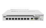CRS309-1G-8S+IN MikroTik Cloud Router Switch 309-1G-8S+IN with Dual core 800MHz CPU, 512MB RAM, 1xGigabit LAN, 8 x SFP+ cages, RouterOS L5 or SwitchOS (dual boot), pa