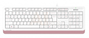 1192155 Клавиатура A4Tech Fstyler FK10 белый/розовый USB