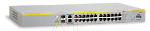 AT-FS750/28PS-50 Allied Telesis 24 Port Fast Ethernet PoE WebSmart Switch with 4 uplink ports (2 x 10/100/1000T and 2 x SFP-10/100/1000T Combo ports)