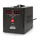 1997017 Стабилизатор POWERMAN AVS 2000D, черный, ступенчатый регулятор, цифровые индикаторы уровней напряжения, 2000ВА, 140-260В, максимальный входной ток 12А