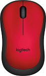 1882460 Мышь Logitech Silent M220 красный/черный оптическая (1000dpi) silent беспроводная USB (2but)