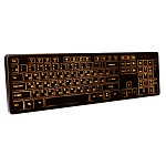 1841928 Dialog Katana Клавиатура KK-ML17U BLACK - Multimedia, с янтарной подсветкой клавиш, USB, черная