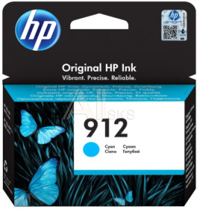 1153430 Картридж струйный HP 912 3YL77AE голубой (315стр.) для HP OfficeJet 801x/802x