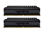1288106 Модуль памяти PATRIOT Viper 4 Blackout Gaming DDR4 Общий объём памяти 8Гб Module capacity 4Гб Количество 2 3000 МГц Множитель частоты шины 16 1.35 В ч