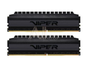 1288106 Модуль памяти PATRIOT Viper 4 Blackout Gaming DDR4 Общий объём памяти 8Гб Module capacity 4Гб Количество 2 3000 МГц Множитель частоты шины 16 1.35 В ч