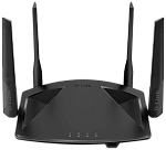DIR-X1860/RU/R1A D-Link Двухдиапазонный Wi-Fi 6 маршрутизатор AX1800, 1x1000Base-T WAN, 3x1000Base-T LAN, 4 внешние несъемные антенны 5 дБи