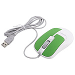 1750826 Gembird MOP-410-GRN {Мышь, USB, зелёный, 3 кнопки+колесо кнопка, soft touch, 1600 DPI кабель 1.5м}