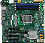 1000377921 Системная плата MB Supermicro X11SSM-F, 1x LGA 1151, Intel® C236, Intel® 6th Gen E3-1200 v5/ Core i3, Pentium, Celeron processors, 4xDIMM DDR4 ECC