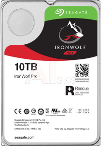 Жесткий диск SEAGATE HDD SATA 10Tb, IronWolf Pro, 7200 rpm, 256Mb buffer, ST10000NE0008