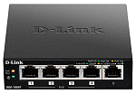 D-Link DGS-1005P/A1A, L2 Unmanaged Switch with 5 10/100/1000Base-T ports (4 PoE ports 802.3af/802.3at (30 W), PoE Budget 60).2K Mac address, Auto-sens