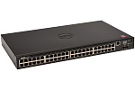 N2048-ABNX-01 DELL Networking N2048, 48x1GbE, 2x10GbE SFP+ fixed ports, Stackable, no Stacking Cable, air flow from ports to PSU, PDU