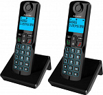 1973407 Р/Телефон Dect Alcatel S250 Duo ru black черный (труб. в компл.:2шт) АОН