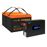 297440 Комплект ИБП EX295994RUS + батарея 90Aч EX285655RUS 2шт (инвертор, синус, для котла, PF=1, настенный) ExeGate IdealSine SR-1500.LCD.2SH <1500VA/1500W,