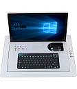 [WR-17FL Touch (silver)] Моторизированный складной монитор Falcon 17,3" с клавиатурой и мышью, наклон 110°, толщина корпуса 11 мм, габаритные/установо