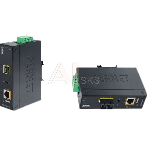 1000514371 IGTP-802TS индустриальный медиа конвертер/ IP30 Industrial 10/100/1000BASE-T to 100/1000BASE-LX Converter with 802.3at PoE+ (Single mode, 10km, -40