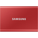 1000689211 Внешние HDD и SSD/ Samsung External SSD T7, 500GB, Type-C, USB 3.2 Gen2, R/W 1050/1000MB/s, 85x57x8mm, Metallic Red (12 мес.)