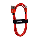 1663015 PERFEO Кабель для iPhone, USB - 8 PIN (Lightning), красный, длина 1 м. (I4309)
