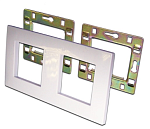 LAN-FRS45x45/2-WH Рамка 2-постовая 45х45, с суппортами, белая