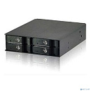 Procase L2-104-SATA3-BK {Hot-swap корзина 4 SATA3/SAS, черный, с замком, hotswap mobie rack module for 2,5" HDD(1x5,25) 2xFAN 40x15mm}