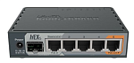 RB760iGS Маршрутизатор MIKROTIK hEX S with Dual Core 880MHz MHz CPU, 256MB RAM, 5 Gigabit LAN ports, SFP, USB, PoE-out on port #5, RouterOS L4, plastic case, PSU