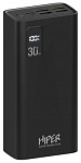 1630597 Мобильный аккумулятор Hiper Fast 30000 30000mAh 5A QC PD 4xUSB черный (FAST 30000 BLACK)