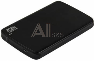 348110 Внешний корпус для HDD/SSD AgeStar 31UB2A12C SATA USB3.1 пластик/алюминий черный 2.5"
