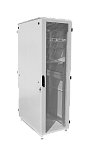 ШТК-М-42.6.10-44АА-9005 ЦМО Шкаф телекоммуникационный напольный 42U (600x1000) дверь перфорированная 2 шт., цвет чёрный