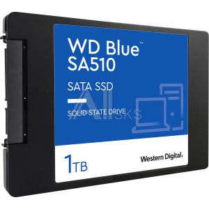 1000689522 Твердотельные накопители/ WD SSD Blue SA510, 1.0TB, 2.5" 7mm, SATA3, R/W 560/530MB/s, IOPs 95 000/84 000, TBW 400, DWPD 0.2 (12 мес.)