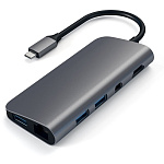 1826817 Satechi [ST-TCMM8PAM] Адаптер USB Aluminum Type-C Multimedia Adapter. Цвет серый космос