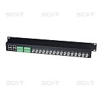 7914267 SC&T TPP016HD Приемопередатчик, пассивный 16-канальный HDCVI/HDTVI/AHD по витой паре CAT5e/6 до 300м(HDCVI/AHD), до 200м(HDTVI)
