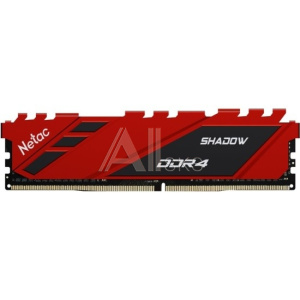 1942632 Радиатор Netac Память DIMM DDR4 16Gb PC21300 2666MHz CL19 Shadow red с радиатором (NTSDD4P26SP-16R)