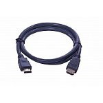 1863334 Wize CP-HM-HM-3M Кабель HDMI, 3 м, v.2.0, K-Lock, soft cable, 19M/19M, позол.разъемы, экран, темно-серый, пакет
