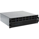 1888887 Procase ES308XS-SATA3-B-0 Корпус 3U Rack server case (8 SATA III/SAS 12Gbit hotswap HDD), черный, без блока питания, глубина 400мм, MB 12"x13"