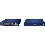 1000685550 Коммутатор Planet коммутатор/ 24-Port 10/100TX 802.3at PoE + 2-Port 10/100/1000T + 1-Port shared 1000X SFP Unmanaged Gigabit Ethernet Switch (185W PoE Budget,