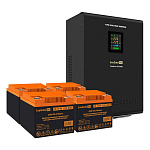 296636 Комплект ИБП EX296003RUS + батарея 40Aч EX282979RUS 4шт (инвертор, синус, для котла, настенный) ExeGate FineSine SX-3000.LCD.AVR.2SH.T <3000VA/2100W,