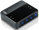 1000552211 Переключатель Aten US434-AT USB, 4 ПК> 4 устройства, 4 USB B-тип > 4 USB A-тип, Male > Female, со шнурами A-B 2х1.2м.+2х/ 4P USB3.1 Gen1 Peripheral
