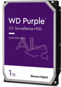 1526826 Жесткий диск WD SATA-III 1Tb WD10PURZ Surveillance Purple (5400rpm) 64Mb 3.5"