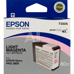 C13T580600 Картридж Epson Stylus Pro 3800 Ink Cartridge (80ml) Light Mage