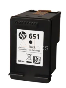 C2P10AE Cartridge HP 651 для Deskjet 5575/5645/Officejet 202/252, черный (600 стр)