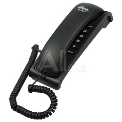 1406866 RITMIX RT-007 black проводной телефон {повторный набор номера, настенная установка, регулятор громкости звонка}