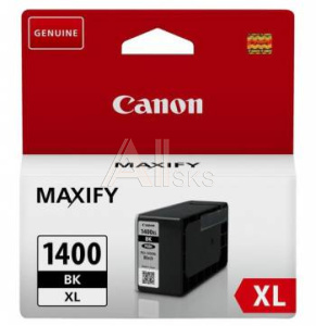 279979 Картридж струйный Canon PGI-1400XLBK 9185B001 черный (1200стр.) для Canon Maxify МВ2040/2340